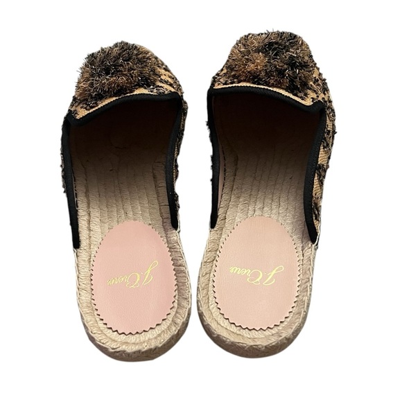 NWOT J Crew 10.5 Beige Tan Espadrille Mob Wife Bohemian Slip On Mules Flats - Picture 3 of 8